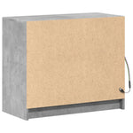 Skjenk Med Led Betonggrå 72X34X61 Cm Konstruert Tre