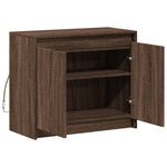 Skjenk Med Led Brun Eik 72X34X61 Cm Konstruert Tre