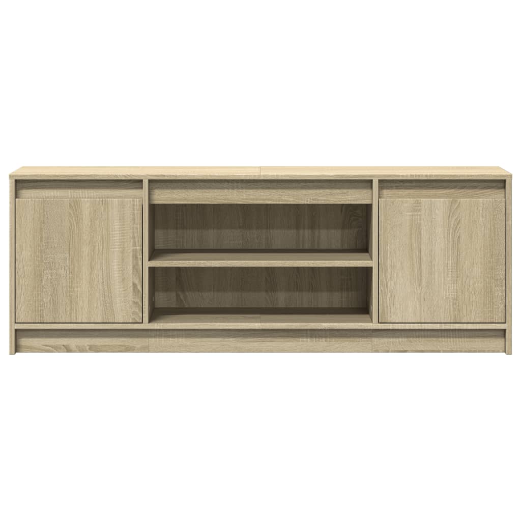 Tv-Benk Med Led Sonoma Eik 139,5X34X50 Cm Konstruert Tre