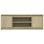 Tv-Benk Med Led Sonoma Eik 139,5X34X50 Cm Konstruert Tre