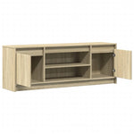 Tv-Benk Med Led Sonoma Eik 139,5X34X50 Cm Konstruert Tre