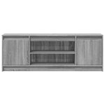 Tv-Benk Med Led Grå Sonoma 139,5X34X50 Cm Konstruert Tre