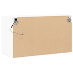 Vegghengt Tv-Benk Med Led Hvit 80X31X45 Cm