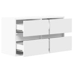 Vegghengt Tv-Benk Med Led Hvit 80X31X45 Cm
