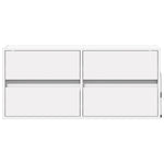 Vegghengt Tv-Benk Med Led Hvit 100X31X45 Cm