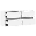 Vegghengt Tv-Benk Med Led Hvit 100X31X45 Cm