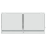 Vegghengt Tv-Benk Med Led Hvit 80X31X35 Cm