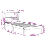 Sengeramme Uten Madrass 75X190 Cm Heltre Furu