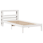 Sengeramme Uten Madrass Hvit 75X190 Cm Heltre Furu