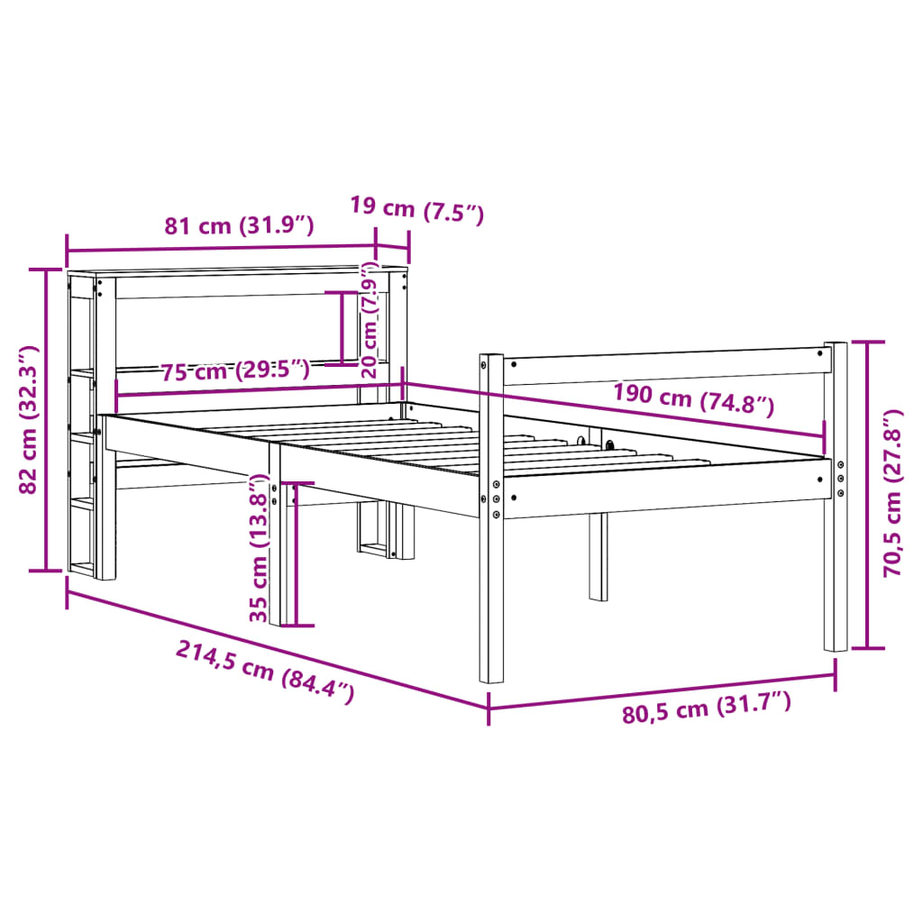 Seniorseng Med Hodegavl 75X190 Cm Heltre Furu