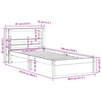 Sengeramme Med Hodegavl 75X190 Cm Heltre Furu