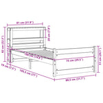 Sengeramme Med Hodegavl 75X190 Cm Heltre Furu