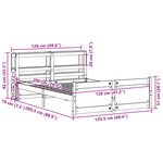 Sengeramme Med Hodegavl 120X200 Cm Heltre Furu