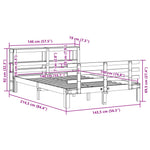 Sengeramme Med Hodegavl 140X190 Cm Heltre Furu