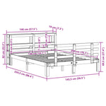 Sengeramme Med Hodegavl 140X200 Cm Heltre Furu