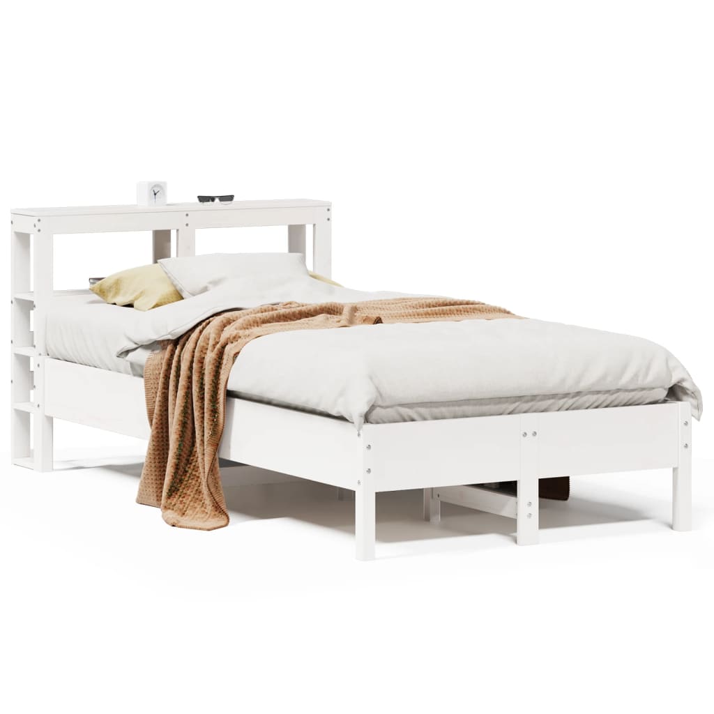 Sengeramme Uten Madrass Hvit 75X190 Cm Heltre Furu