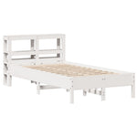 Sengeramme Uten Madrass Hvit 75X190 Cm Heltre Furu