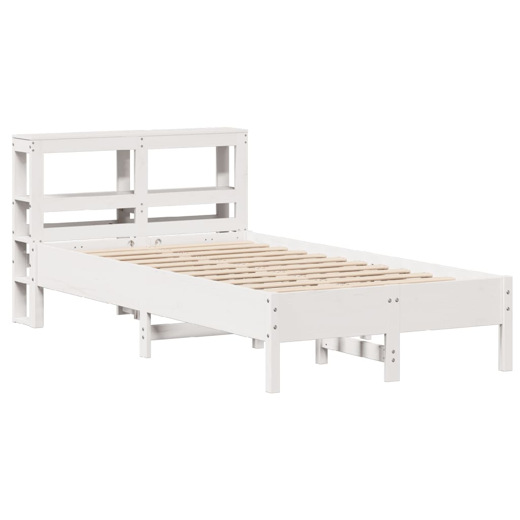 Sengeramme Uten Madrass Hvit 75X190 Cm Heltre Furu