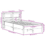 Sengeramme Uten Madrass Hvit 75X190 Cm Heltre Furu