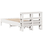 Sengeramme Uten Madrass Hvit 75X190 Cm Heltre Furu