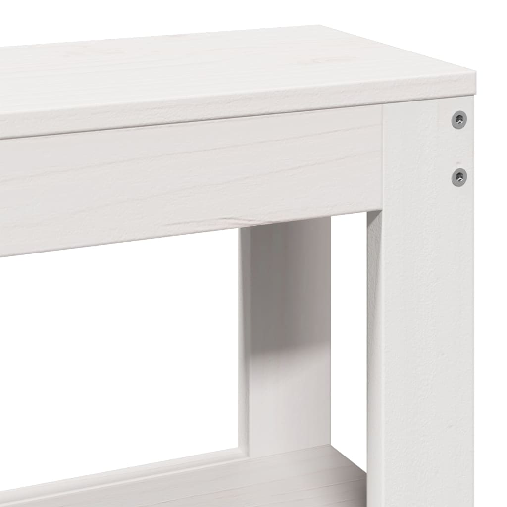 Sengeramme Uten Madrass Hvit 75X190 Cm Heltre Furu