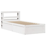 Sengeramme Med Hodegavl Hvit 75X190 Cm Heltre Furu
