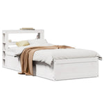 Sengeramme Med Hodegavl Hvit 75X190 Cm Heltre Furu