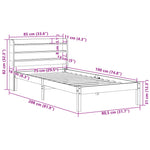 Sengeramme Uten Madrass 75X190 Cm Heltre Furu
