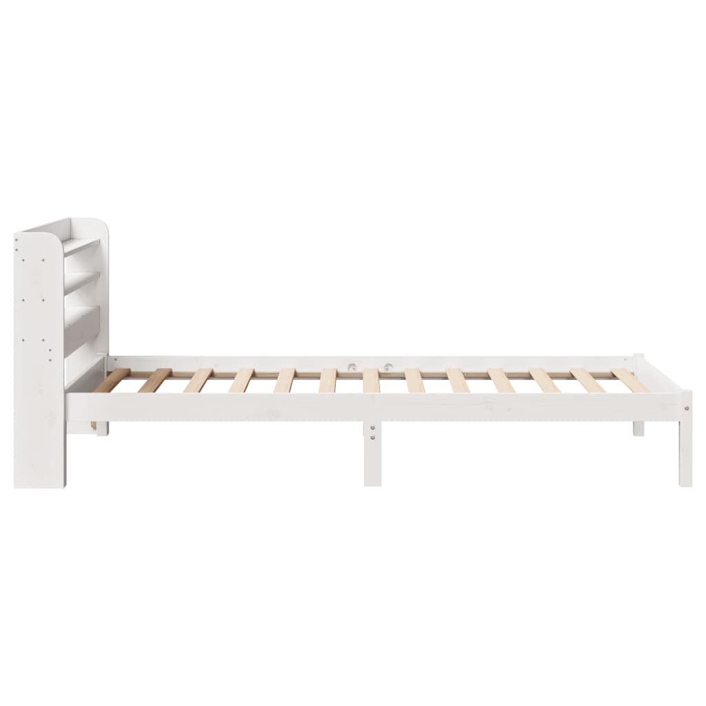 Sengeramme Uten Madrass Hvit 75X190 Cm Heltre Furu