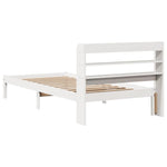 Sengeramme Uten Madrass Hvit 75X190 Cm Heltre Furu