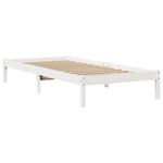Sengeramme Uten Madrass Hvit 75X190 Cm Heltre Furu
