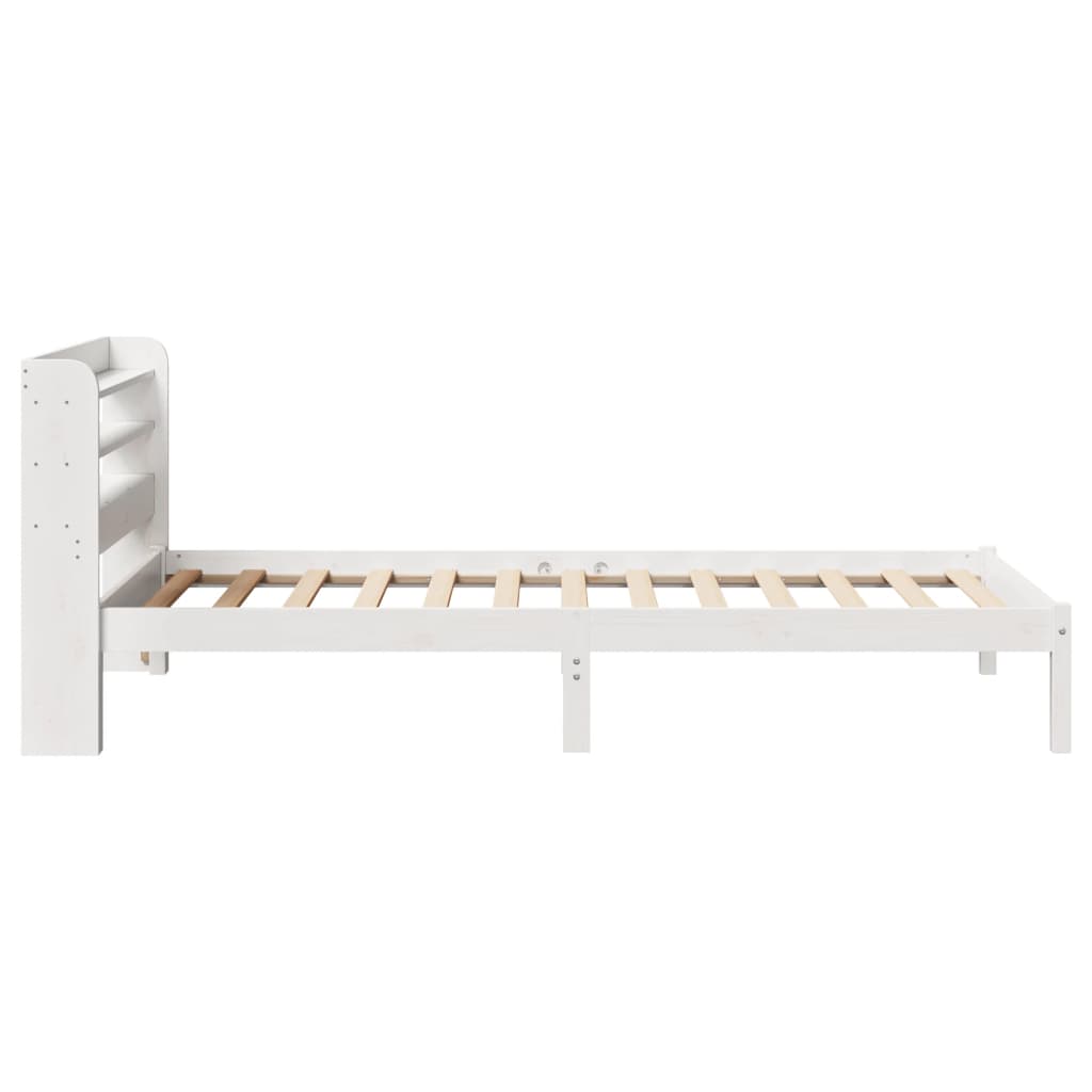 Sengeramme Uten Madrass Hvit 90X190 Cm Heltre Furu