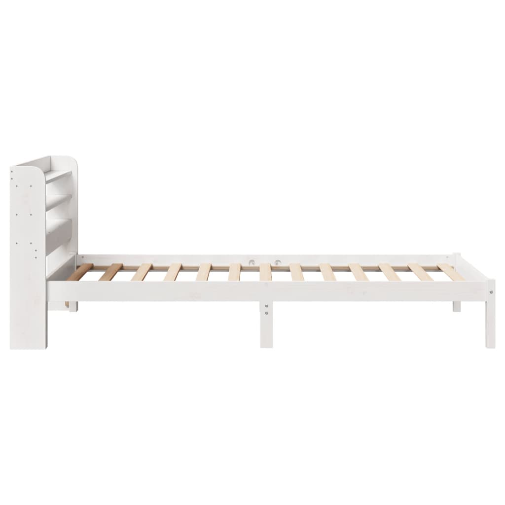 Sengeramme Uten Madrass Hvit 90X200 Cm Heltre Furu