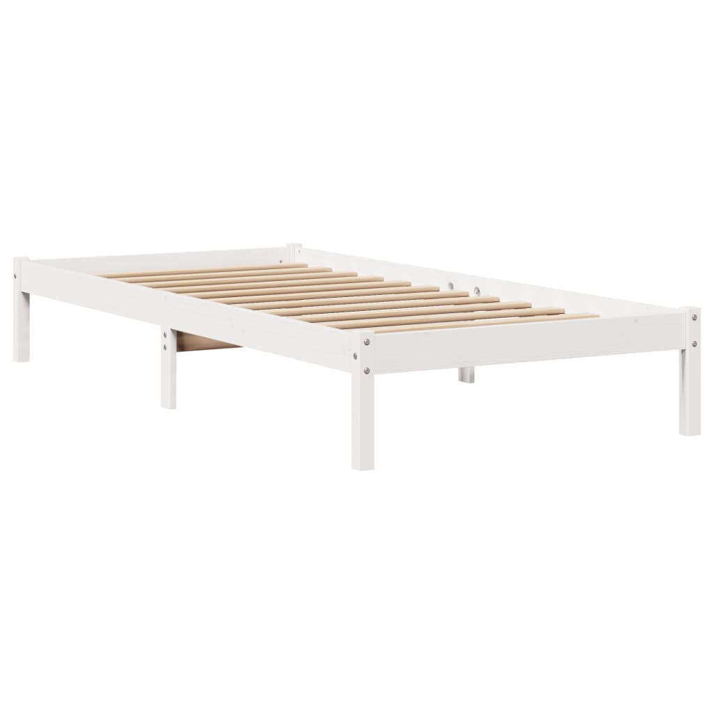 Sengeramme Uten Madrass Hvit 100X200 Cm Heltre Furu