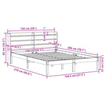 Sengeramme Uten Madrass 140X200 Cm Heltre Furu