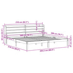 Sengeramme Med Madrass 200X200 Cm Heltre Furu