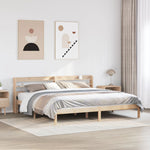 Sengeramme Med Madrass 200X200 Cm Heltre Furu