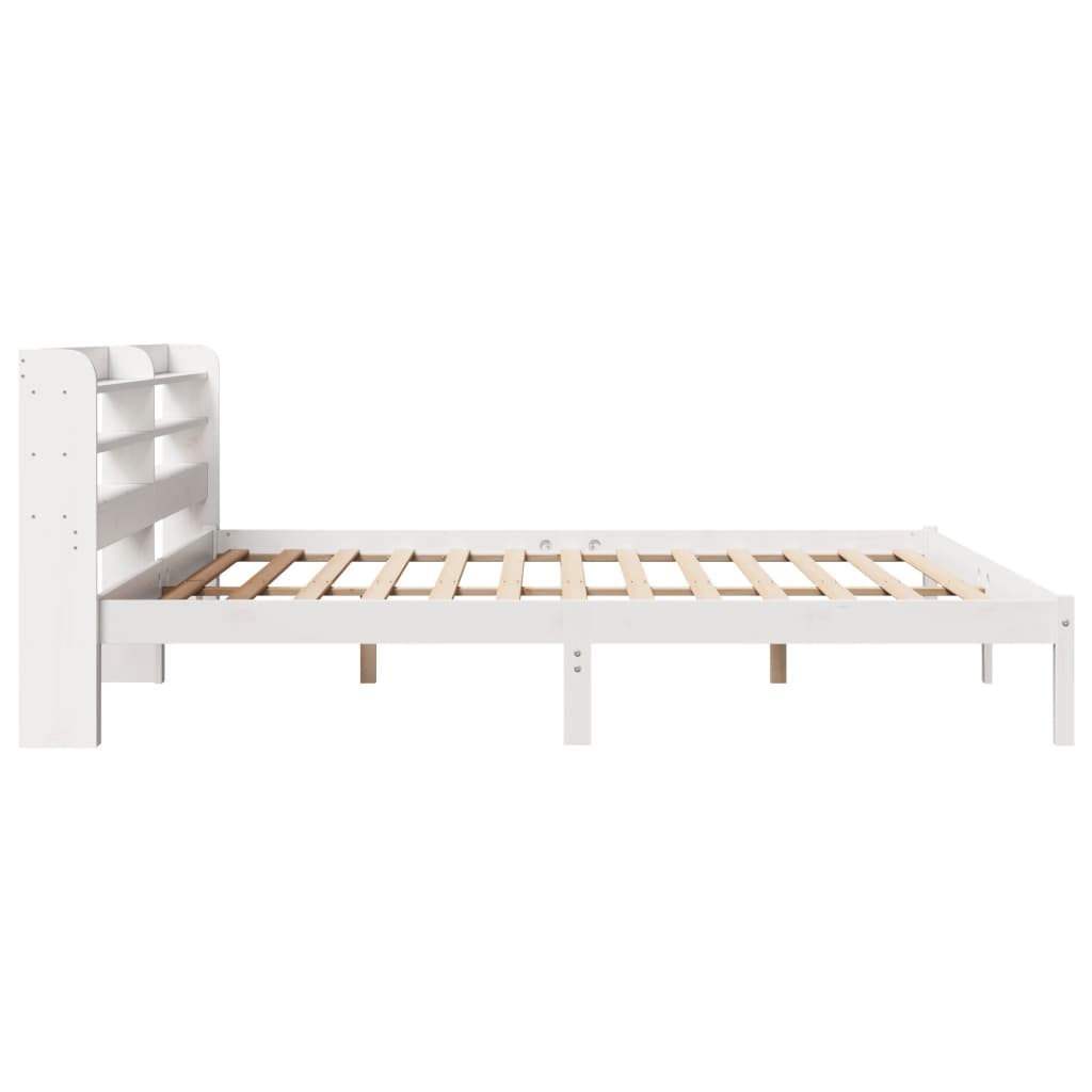 Sengeramme Med Madrass Hvit 200X200 Cm Heltre Furu