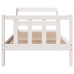 Sengeramme Uten Madrass Hvit 75X190 Cm Heltre Furu
