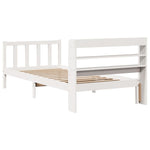 Sengeramme Uten Madrass Hvit 75X190 Cm Heltre Furu