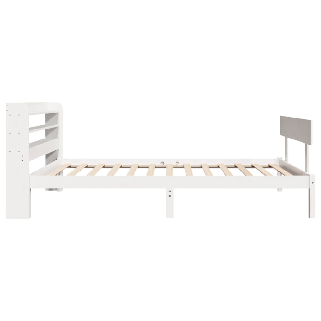 Sengeramme Uten Madrass Hvit 90X200 Cm Heltre Furu
