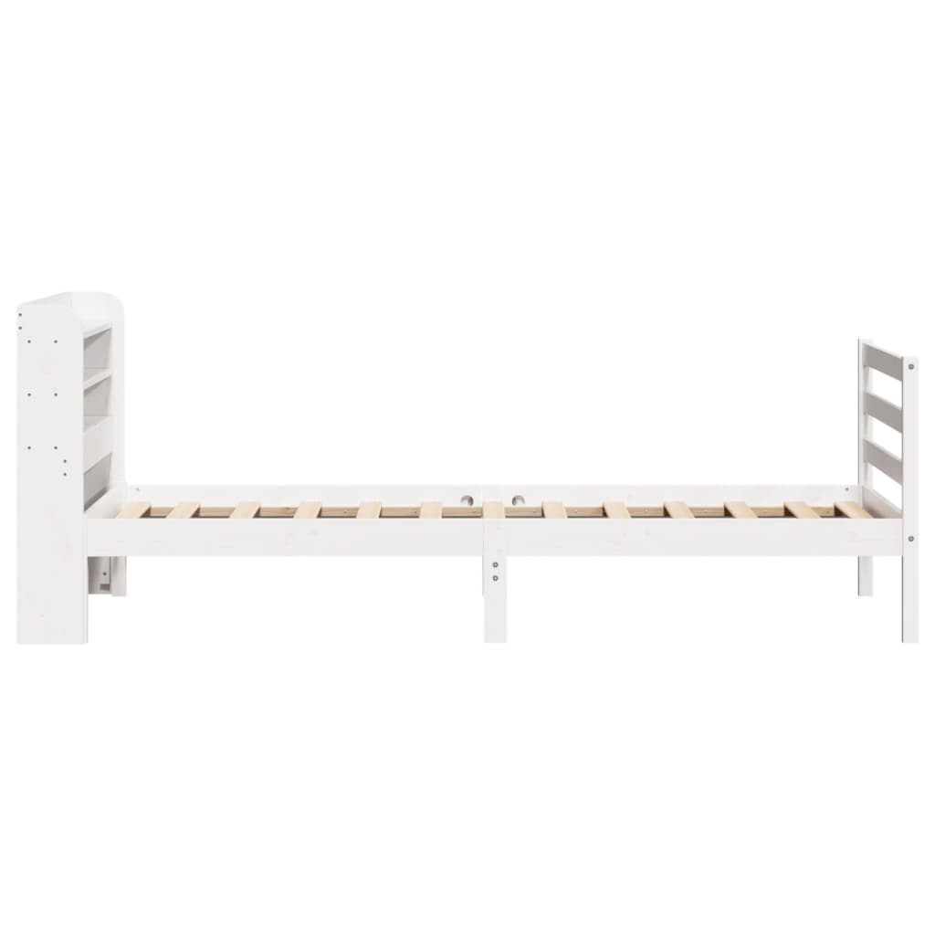 Sengeramme Med Hodegavl Hvit 90X190 Cm Heltre Furu