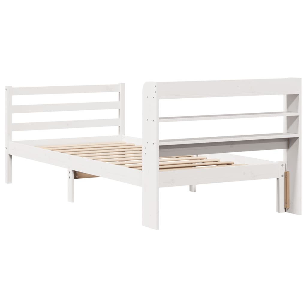 Sengeramme Med Hodegavl Hvit 90X190 Cm Heltre Furu