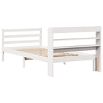 Sengeramme Med Hodegavl Hvit 90X190 Cm Heltre Furu