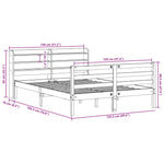 Sengeramme Med Hodegavl Hvit 120X190 Cm Heltre Furu