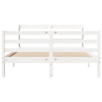 Sengeramme Med Hodegavl Hvit 120X190 Cm Heltre Furu