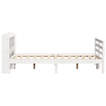 Sengeramme Med Hodegavl Hvit 120X190 Cm Heltre Furu
