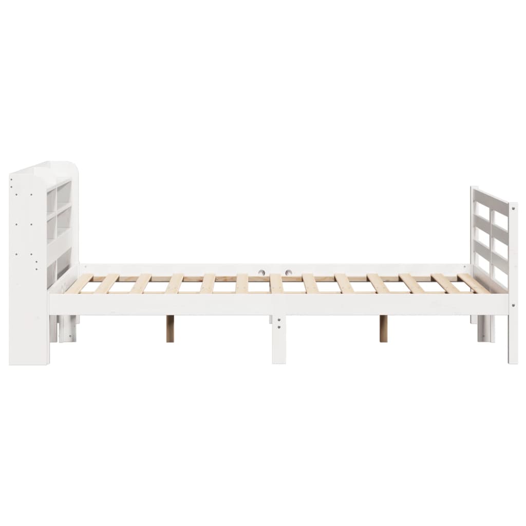 Sengeramme Med Hodegavl Hvit 120X190 Cm Heltre Furu