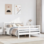 Sengeramme Med Hodegavl Hvit 120X190 Cm Heltre Furu