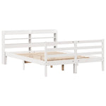 Sengeramme Med Hodegavl Hvit 140X190 Cm Heltre Furu